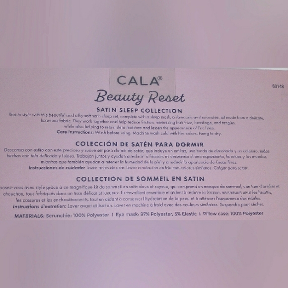 Beauty Reset 3 Piece Satin Leapord Print Sleep Collection Set - Picture 3 of 4